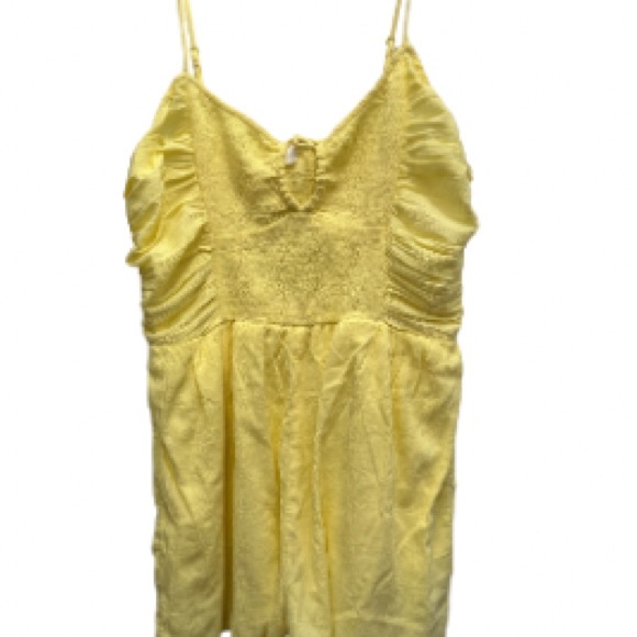 Aerie Keyhole soft yellow romper. NWT Large - Picture 3 of 5
